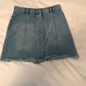 Forever 21 Front Button Denim Skirt